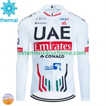 Homme Maillot vélo Hiver Thermal Uae Emirates 2024